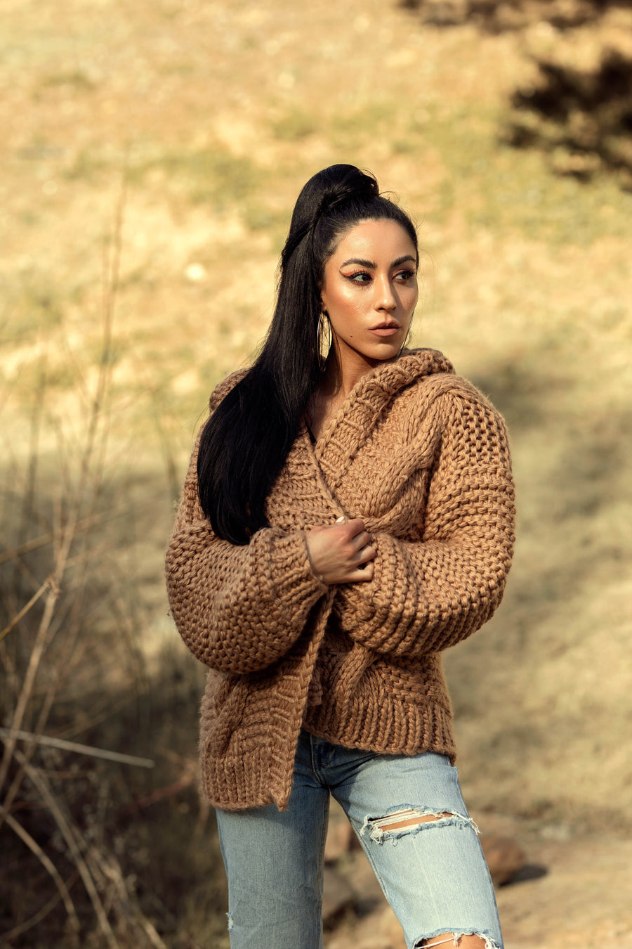 Chunky Cable Knit Cardigan