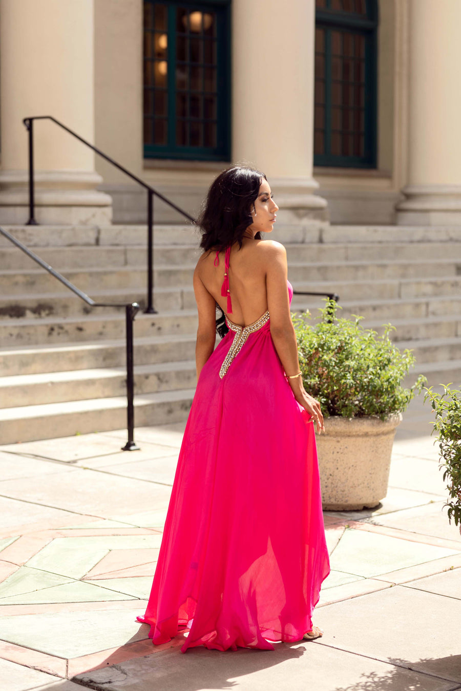 Long Halter Neck Dress